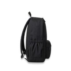 Black basic backpack side view