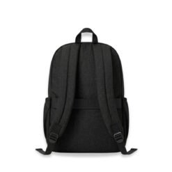 Black basic backpack back view