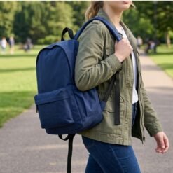 Blue basic backpack