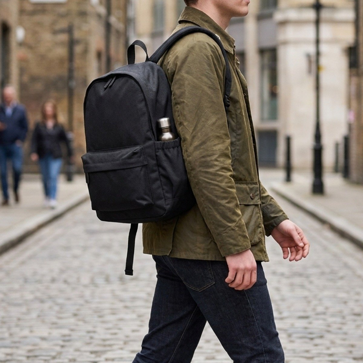 Black basic backpack