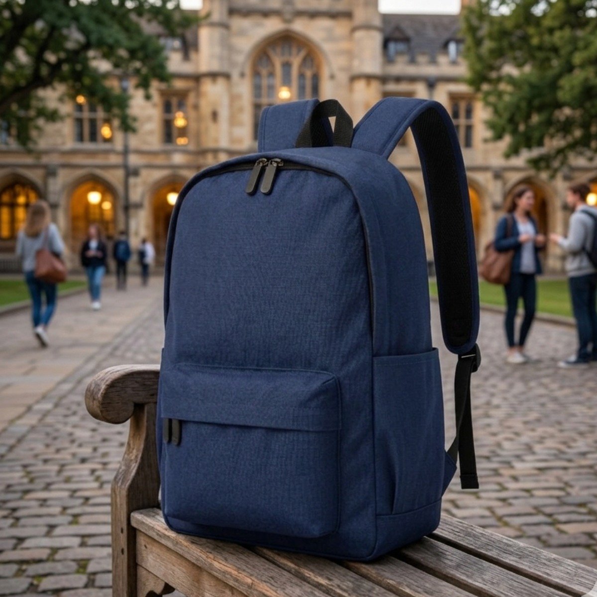 Blue basic backpack