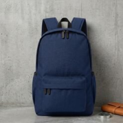 Blue basic backpack front view