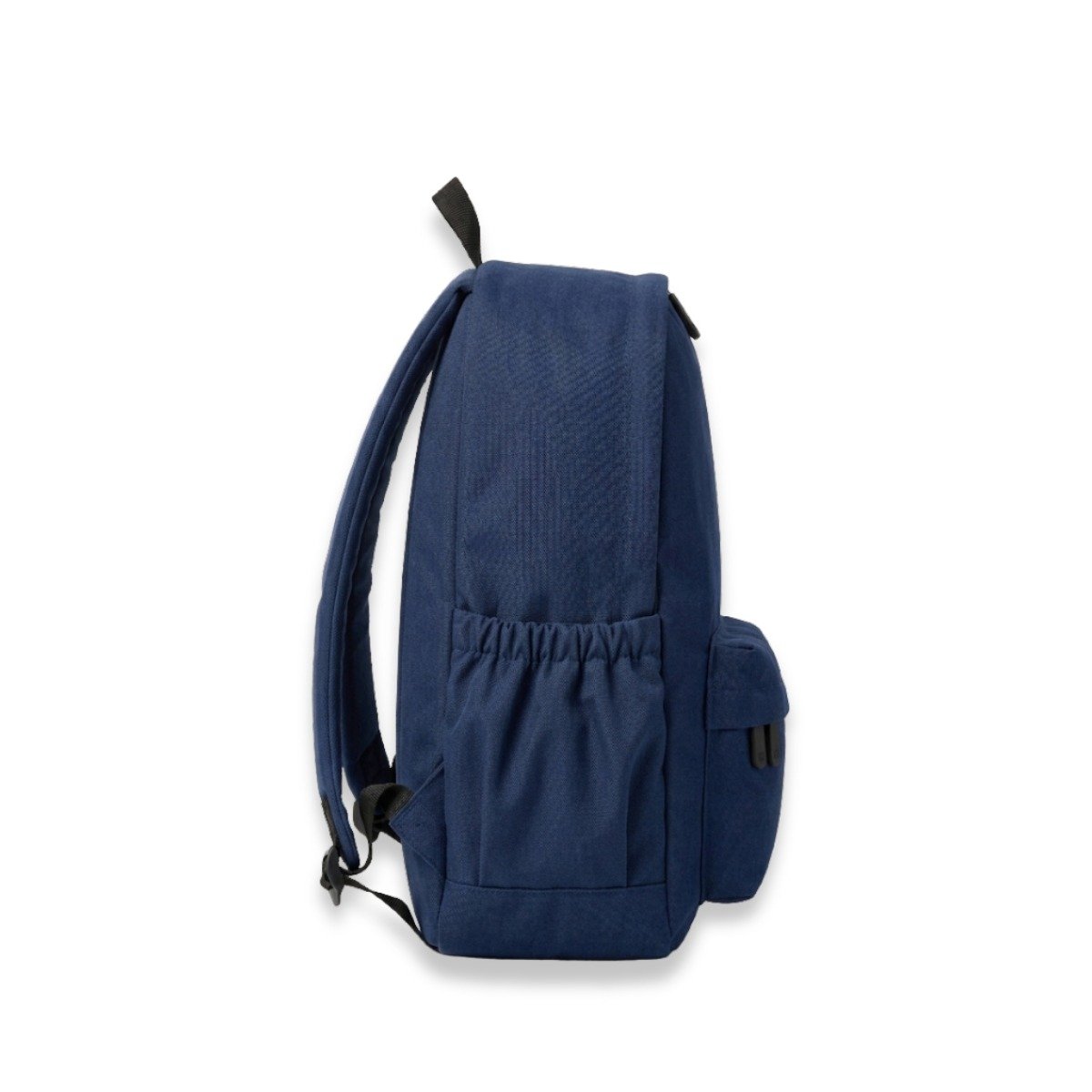 Blue basic backpack side view