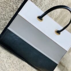 THREE STRIPES LEATHER LAPTOP HANDBAG