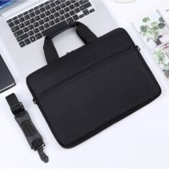 black slim laptop bag