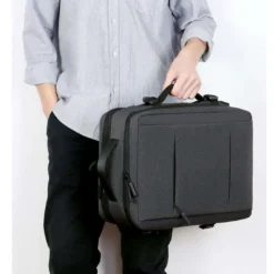 Deep Grey Travel Backpack Expandable Convertible Laptop Bag - Image 8
