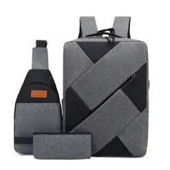 GREY ZAG 3IN1 LAPTOP BACKPACK