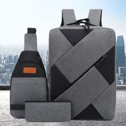 GREY ZAG 3IN1 LAPTOP BACKPACK