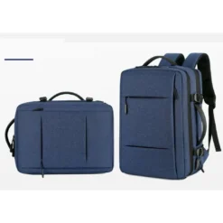 blue travel backpack