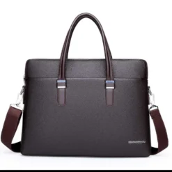 brown male leather bag