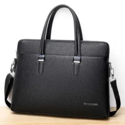 black male leather bag