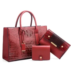 crocida 3in1 women leather handbag