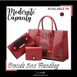 Women 3-in-1 Leather Laptop Handbag | Crocida Work Bag