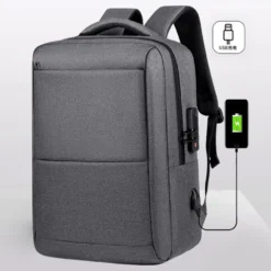 double zipper backpack with usb port