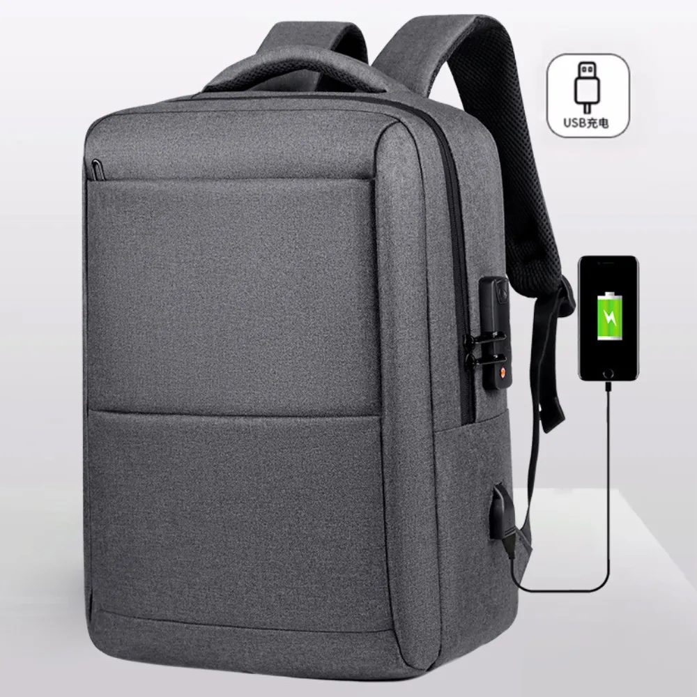 double zipper backpack with usb port