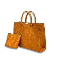 yellow Neena leather handbag