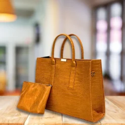 yelllow Neena leather handbag