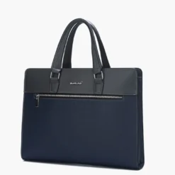 Alternative view of Bukkel Leather Laptop Bag | Leather Work Handbag (Blue)