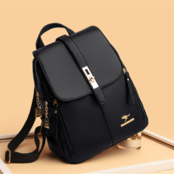 Alternative view of Women Leather Backpack || Balida Ladies Knapsack Schoolbag
