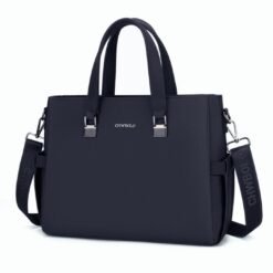 Blue double side pockets laptop bag