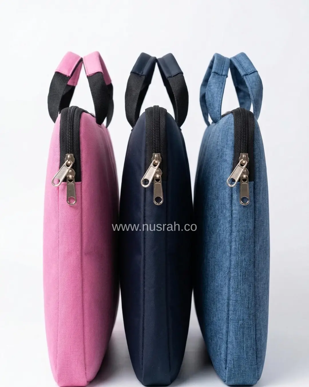 Black, blue, pink Slimmy laptop pouch