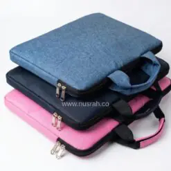 Black, blue, pink Slimmy laptop pouch