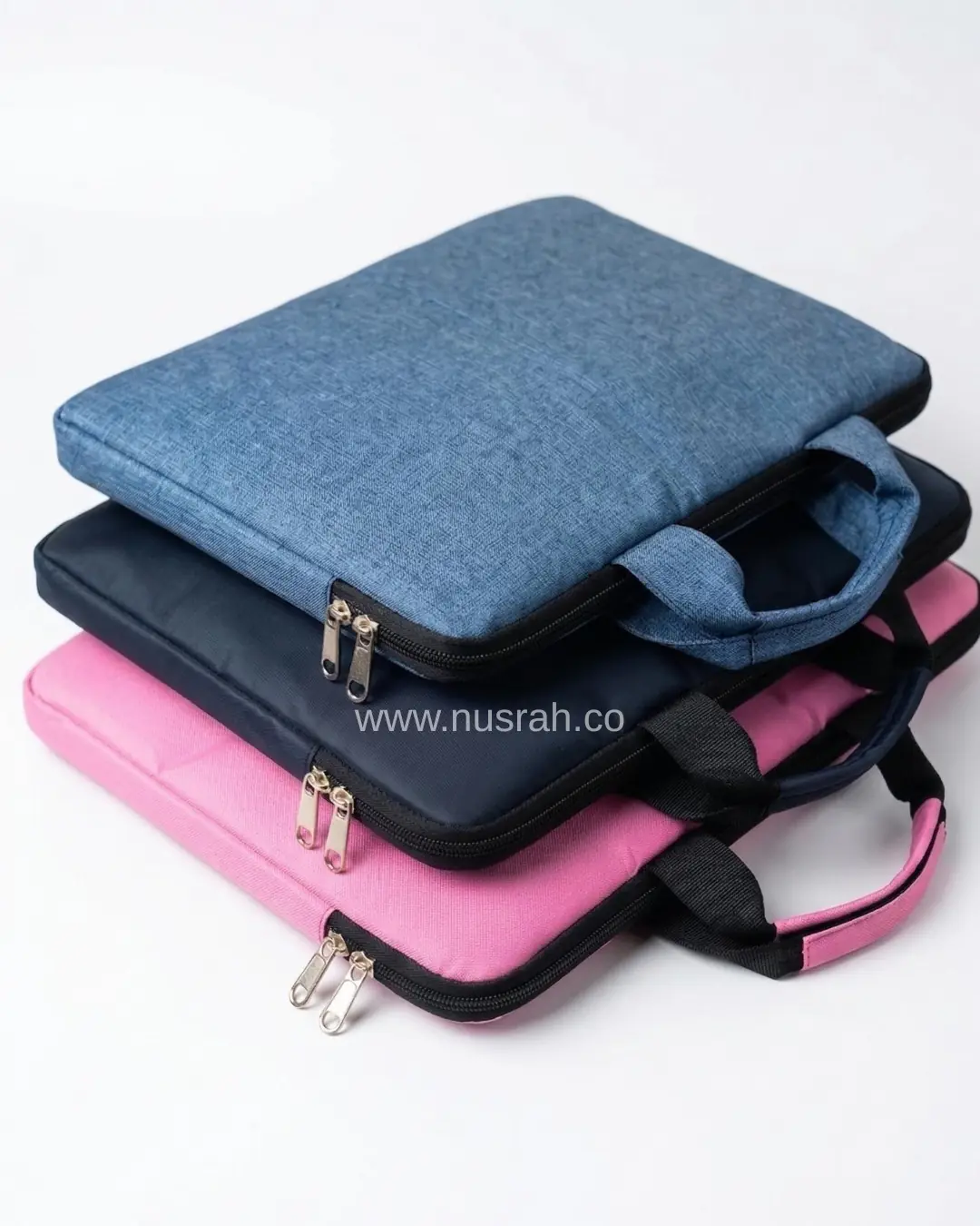 Black, blue, pink Slimmy laptop pouch