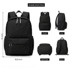 Black basic backpack