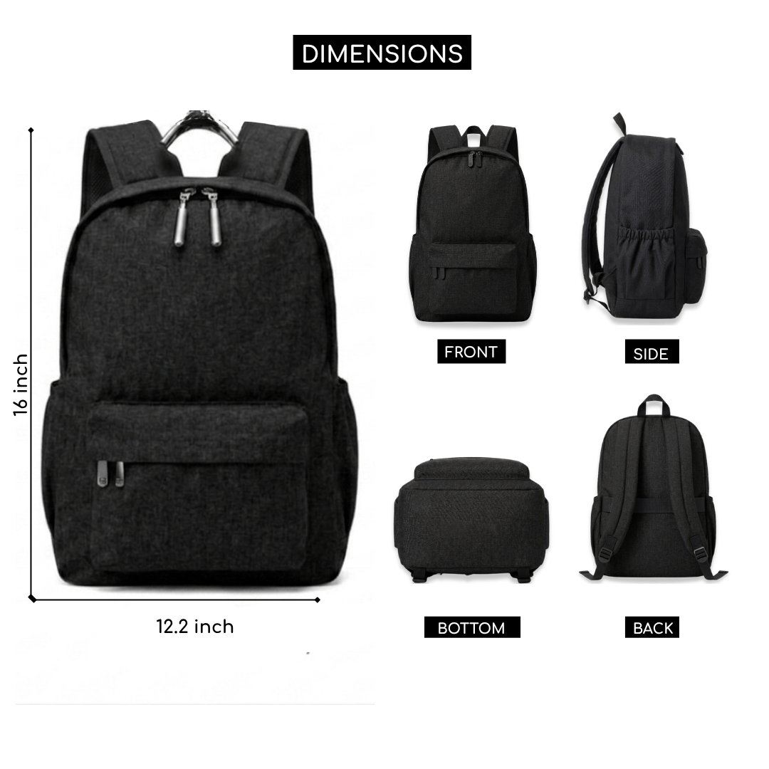 Black basic backpack