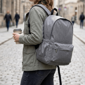 grey basic backpack