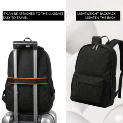 Black basic backpack luggage strap