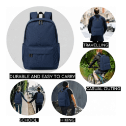 blue basic backpack features